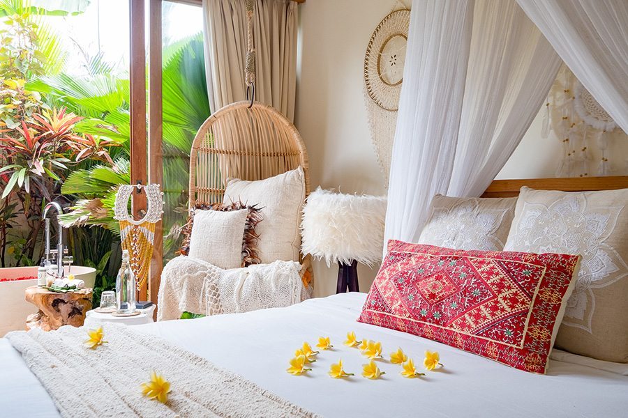 Bali retreats, Bliss Sanctuary For Women, New Canggu Sanctuary, beautiful bedroom