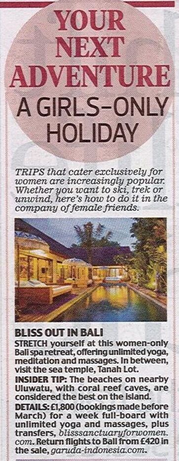 Daily Mail: Your Next Adventure - A girls only holiday