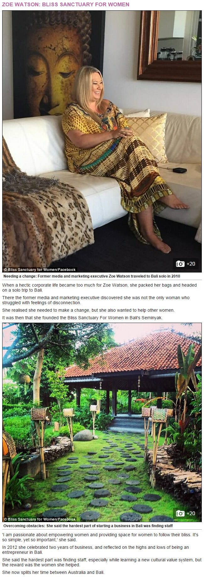 Daily Mail Online: Meet the Aussie entrepreneurs running their business in Bali