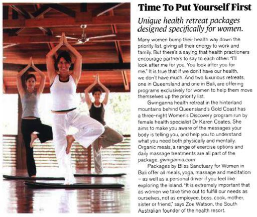 Mindfood Magazine: Time To Put Yourself First