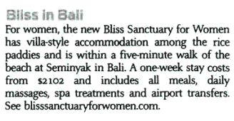 Sydney Morning Herald: Bliss in Bali