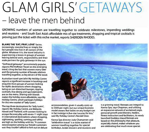Travel Talk: Glam Girls' Getaways - Bliss Sanctuary For Women