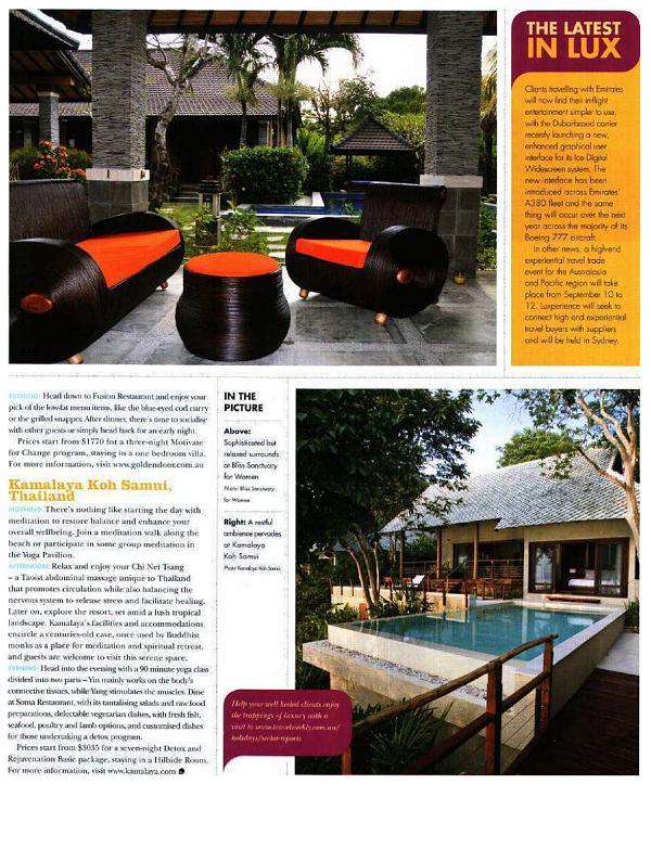 Travel Weekly Magazine: The Latest in Lux – Bliss Sanctuary For Women, Bali