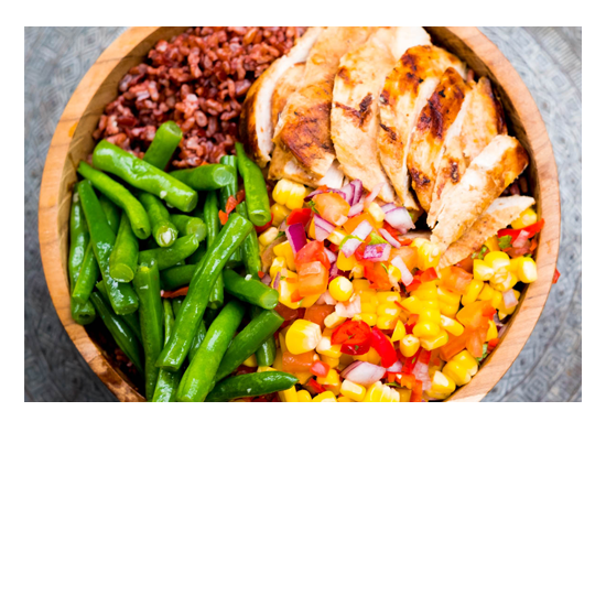 Unlimited Food at Bliss Retreat Bali - Chicken and Spicy Salsa Healthy Bowl