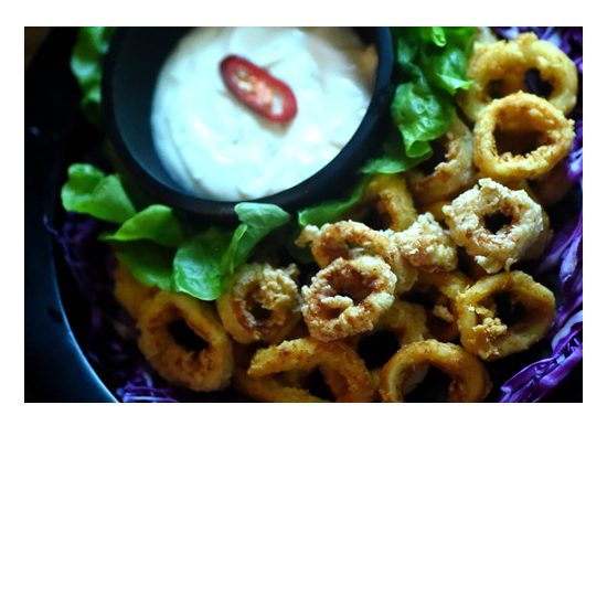 Delicious food is unlimited at Bliss Bali Retreat - Salt and Pepper Squid