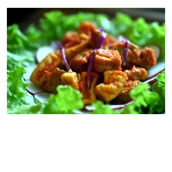 Tempe Tahu Sauce Tomat - Healthy Choices Menu at Bliss Retreat