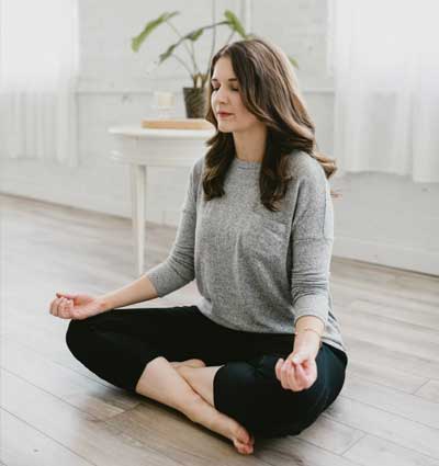 Catherine Beard practicing mindfulness and Relaxation