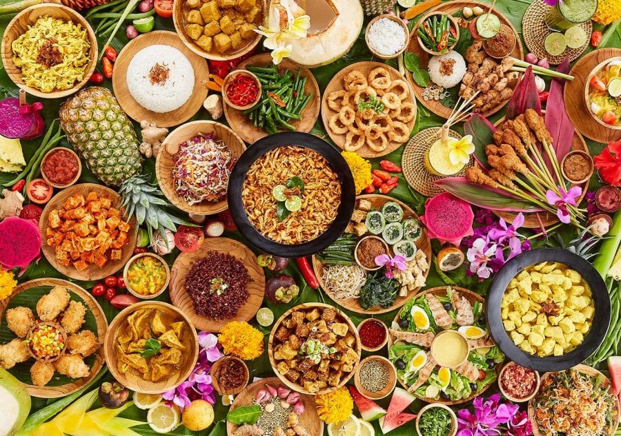 Banquet of amazing unlimited delicious food at Bliss Bliss retreat